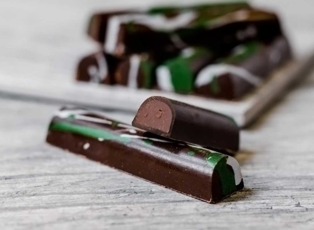 Dark Mint Chocolate Truffle Gourmet Truffle Bar Pete & Belle's