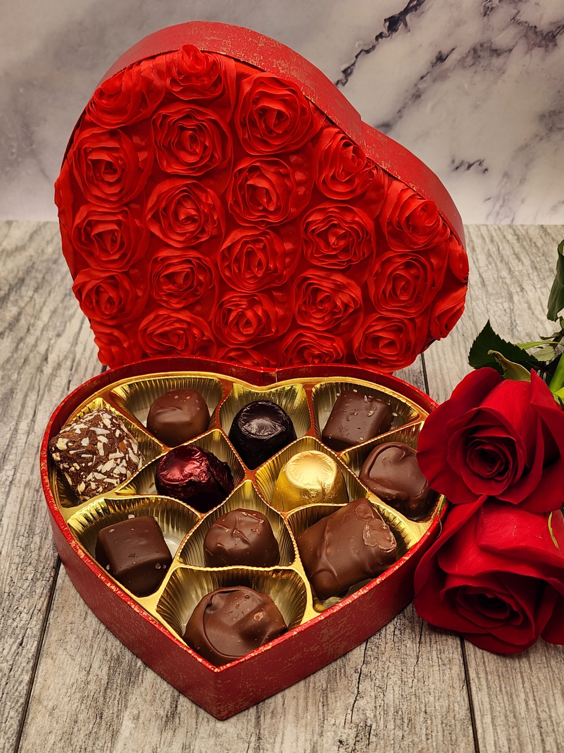 12 Piece All Milk Assorted Chocolate Heart Box