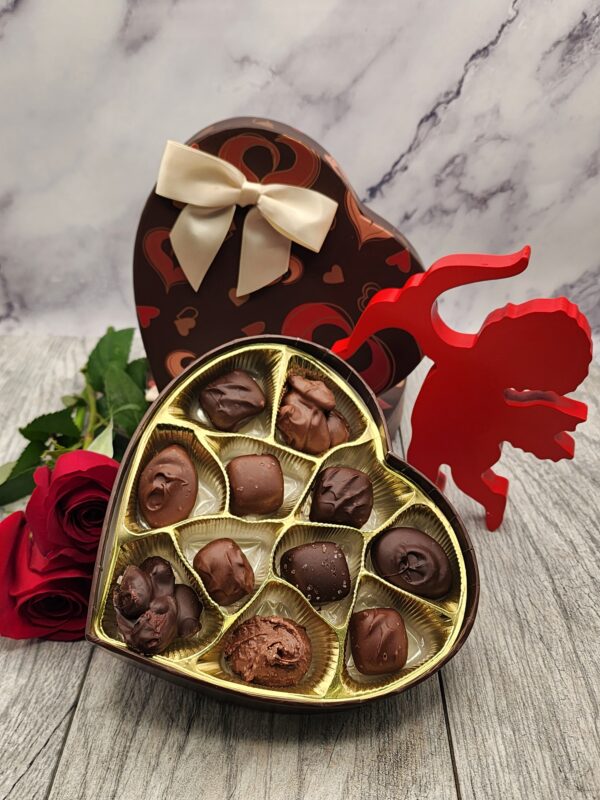 12 Piece Sugar Free Milk and Dark Assorted Heart Box