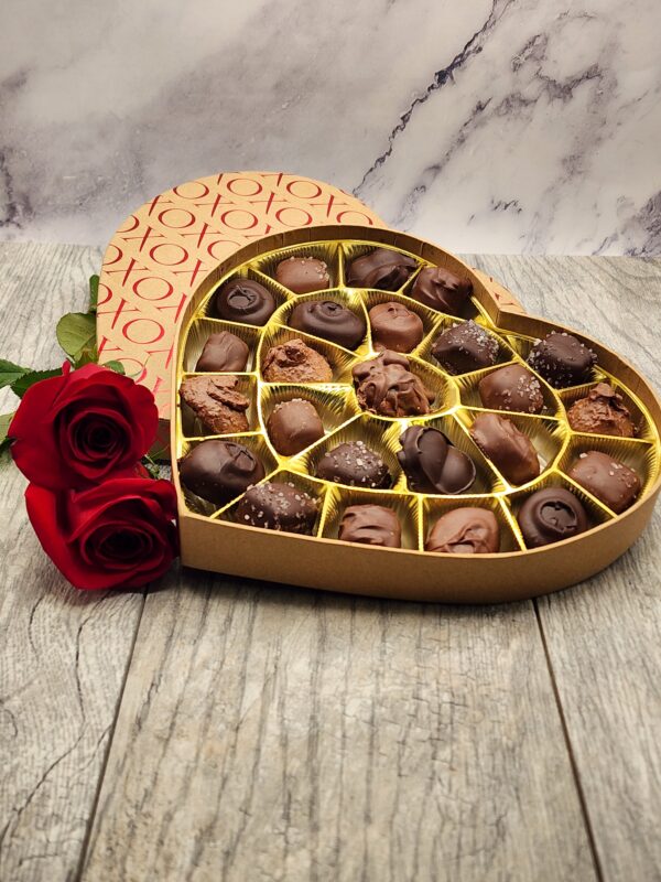 24 Piece Sugar Free Milk and Dark Assorted Chocolate Heart Box